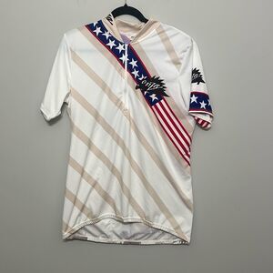 Inmotion‎ Mens Multicolor Half Zip Ride And Shut Up USA Cycling Jersey Size XL